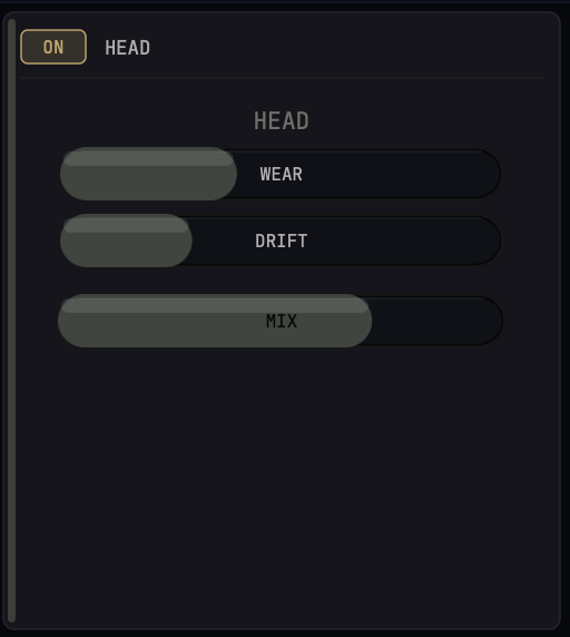 HEAD Hardware Panel