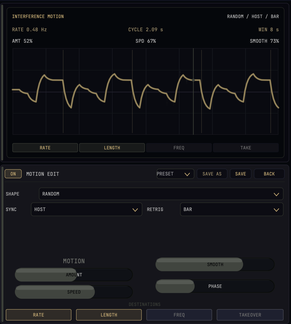 INTERFERENCE Hardware Panel